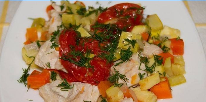 Turkiet filé med grönsaker