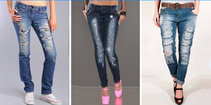 Hur man vitnar jeans och hål i dem själv