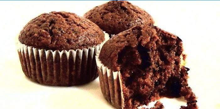 Choklad kefir deg muffins
