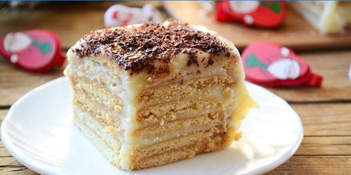Shortbread Cake med vaniljsås