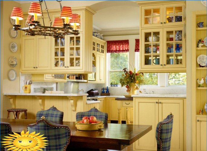 Glansiga och matta fasader i köket: fördelar och nackdelar, urvalskriterier