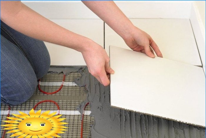 Gör-det-själv elektriskt varmt golv under brickorna