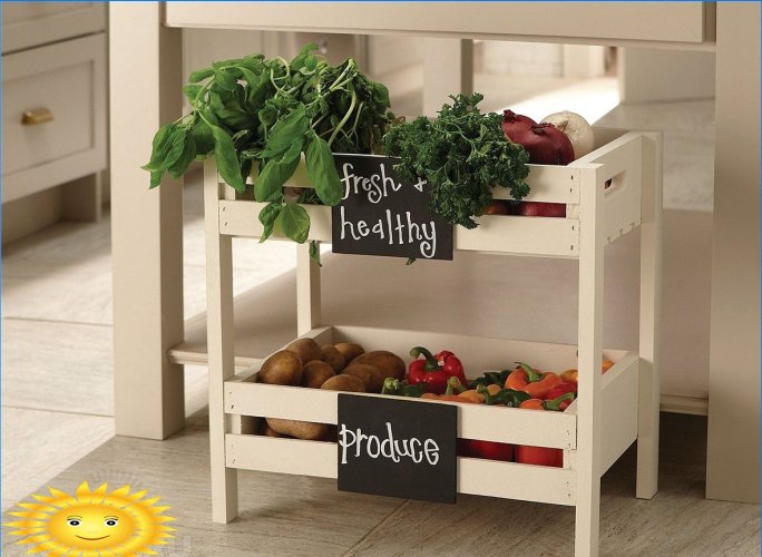 Idéer för förvaring av grönsaker i köket