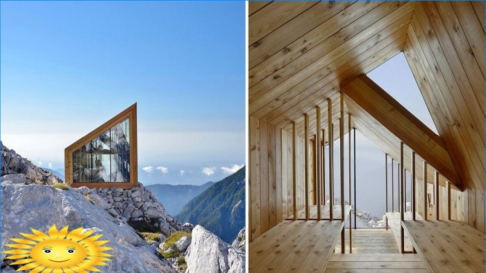 Ovanliga alpina hus - vinterfotosamling