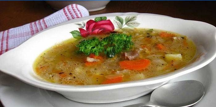 Soppa med potatis och fläskkött