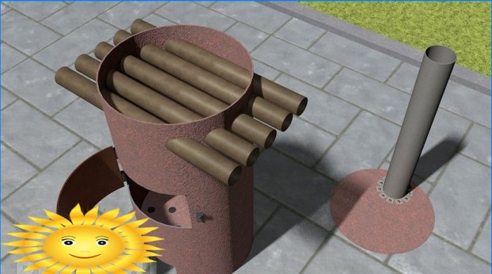 Tillverkar en värmeväxlare för en kakelugn