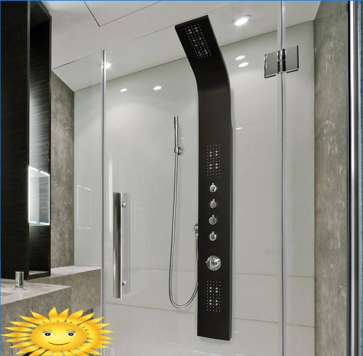 Välja en duschpanel med hydromassage