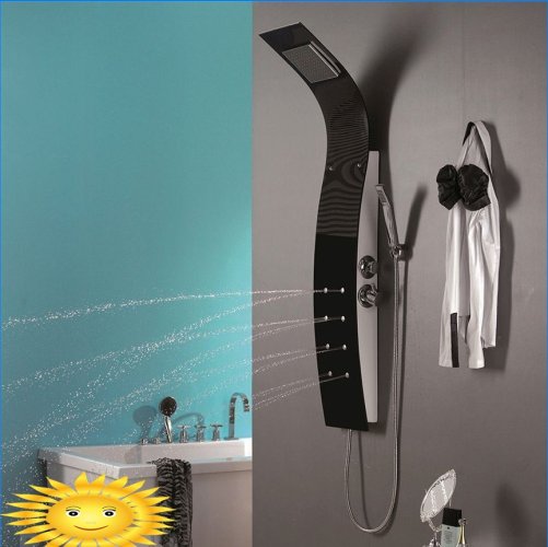 Välja en duschpanel med hydromassage
