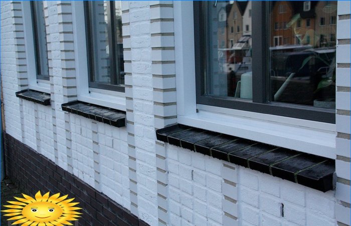 Clinker fönsterbräda: exempel, installationsfunktioner