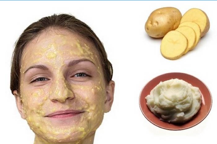 Potatis för ansiktsblekning