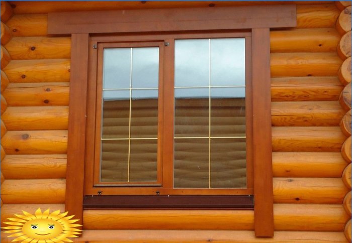 Lutningar för fönster i ett trähus: efterbehandlingsalternativ