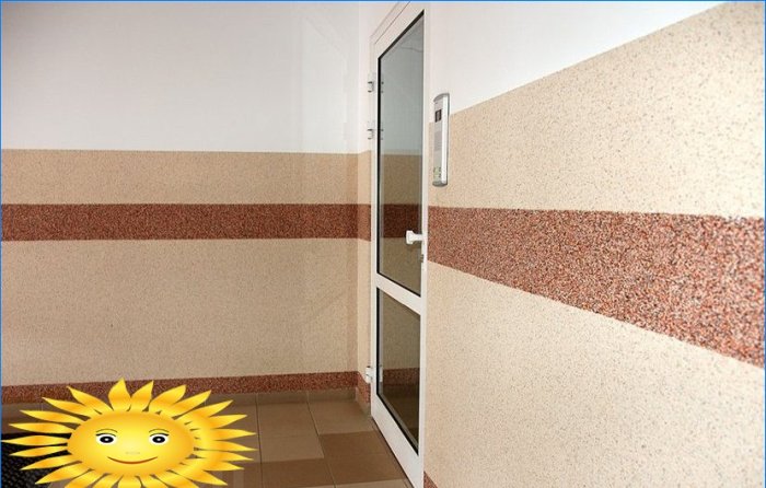 Marmorputs: väggdekoration med dekorativa chips