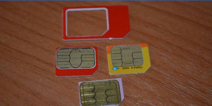 Normalt, mikro- och nano-SIM-kort