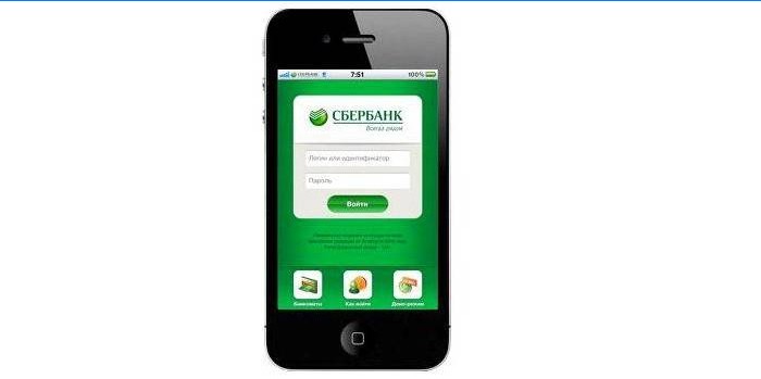 Sberbank mobilapplikation för iphone