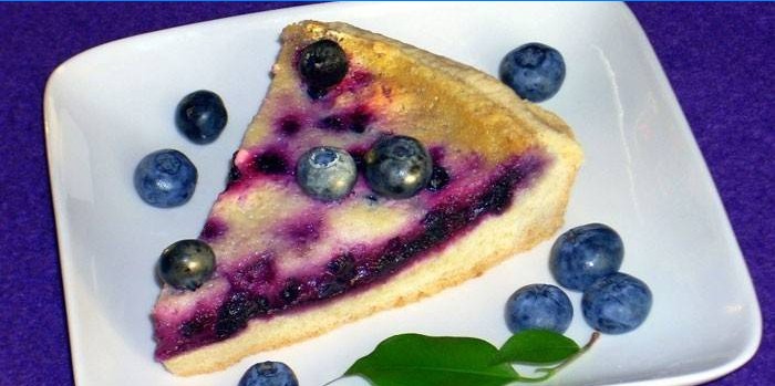En bit blåbärspaj tillverkad enligt det finska receptet