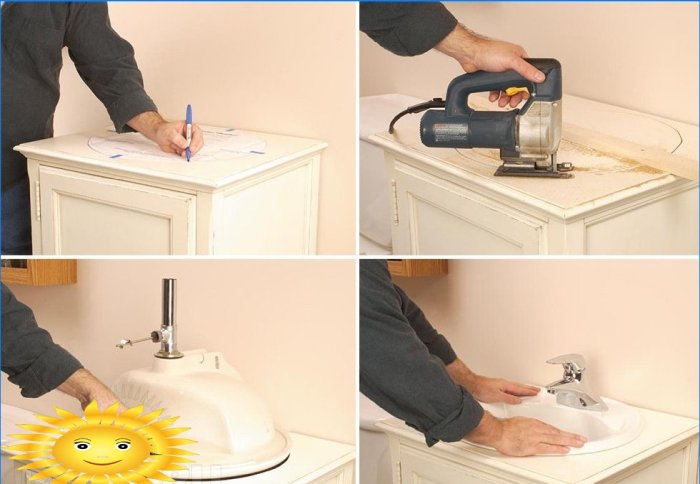 Hur man installerar ett handfat i badrummet med egna händer
