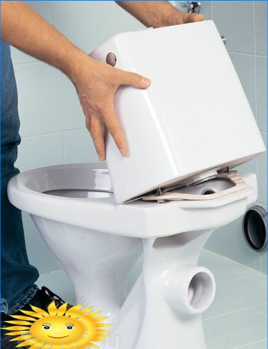 Installera cisternen på toaletten