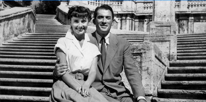 Audrey Hepburn och Gregory Peck-duon i romersk semester