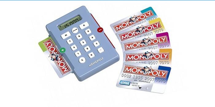 Betalningsterminalen i spelet Monopol och bankkort