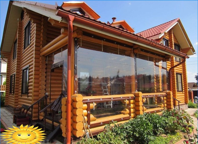 Mjuka PVC-fönster för lusthus och terrasser