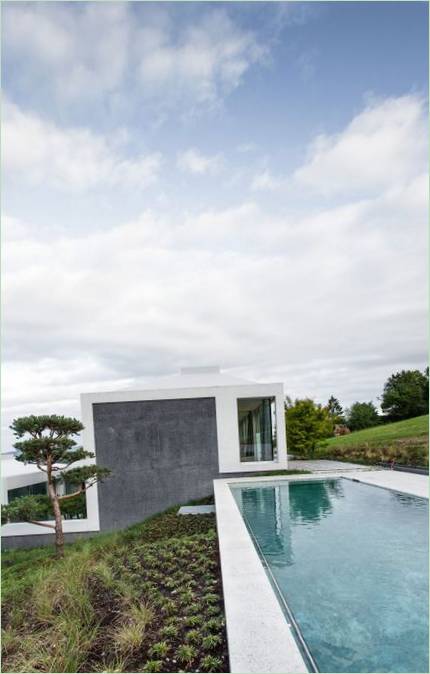 Den eleganta designen av 4 gårdshus i modern minimalism i Schweiz
