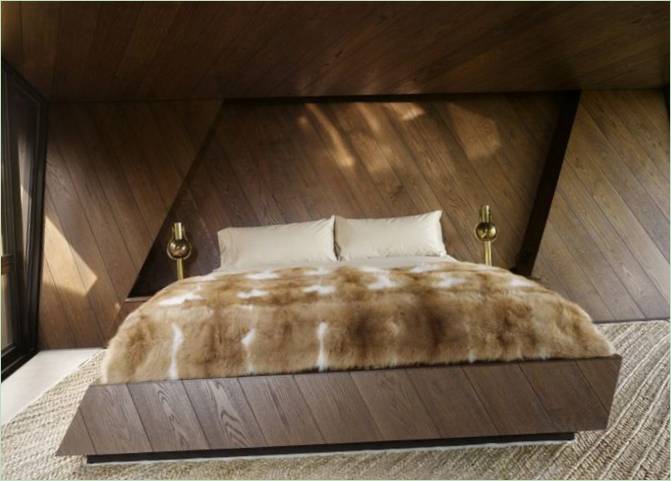 Ett mysigt sovrum i minimalistisk stil av Daniel Libeskind
