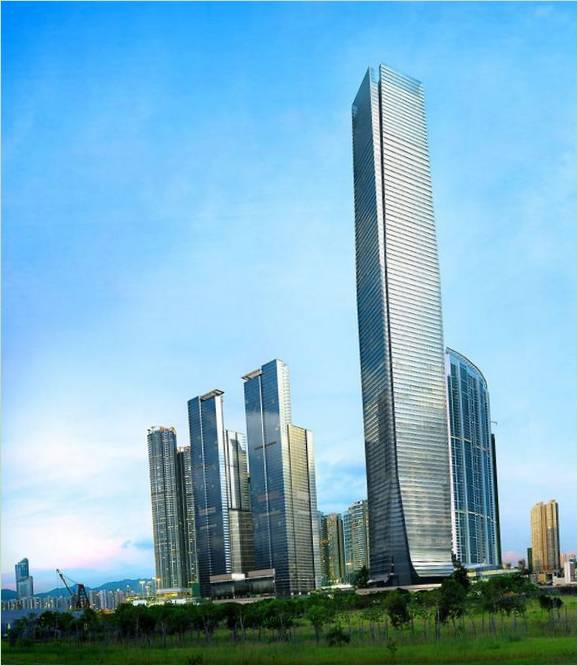 En skyskrapa i Kina