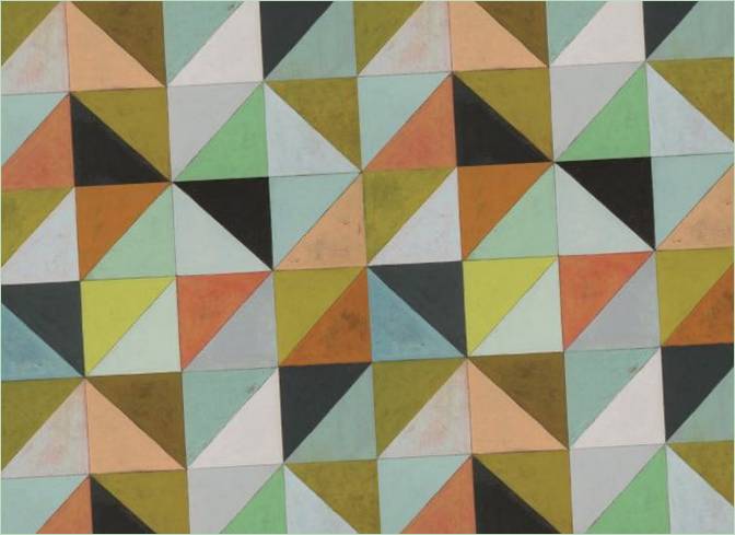 Mångfärgad mosaik av trianglar