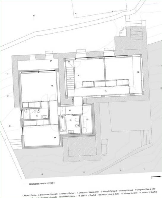 Planritning av Casa E/C-huset