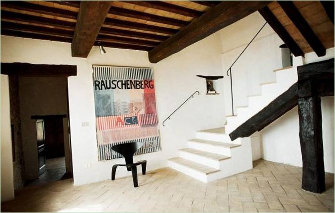 Trappan i Casa Bramasole-villans interiör i Italien
